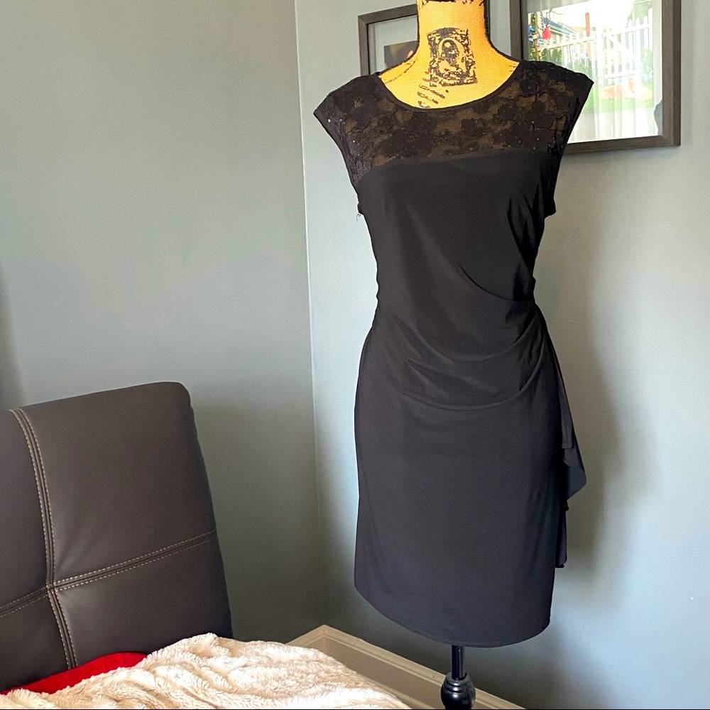 R&M Richards black dress size 14P